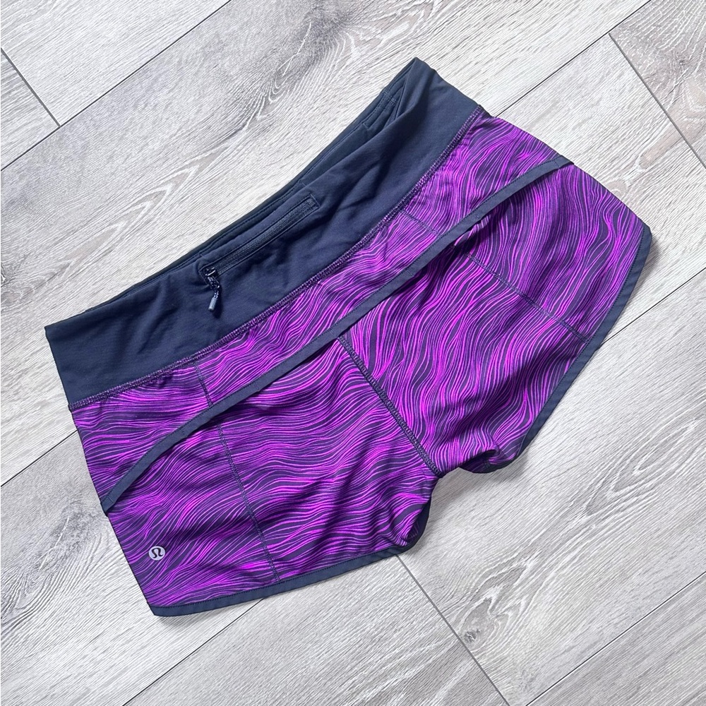Lululemon Speed Short 2.5” Life Lines Polar Pink & Black - Picture 9 of 14